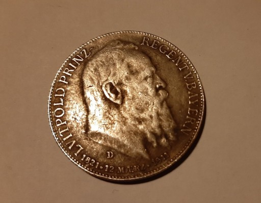 Zdjęcie oferty: Moneta Cesarstwo Niemieckie 3 marki, 1911r