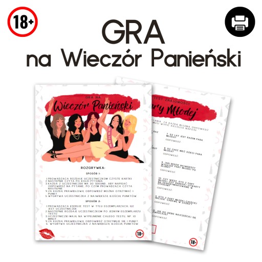 Zdjęcie oferty: GRA +18 NA WIECZÓR PANIEŃSKI Test znajomości Pary