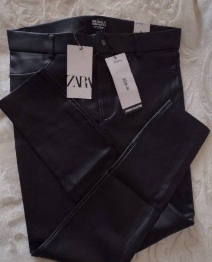 Zdjęcie oferty: (40/L)ZARA/Skórzane Legginsy z Madrytu,rurki,NOWE 