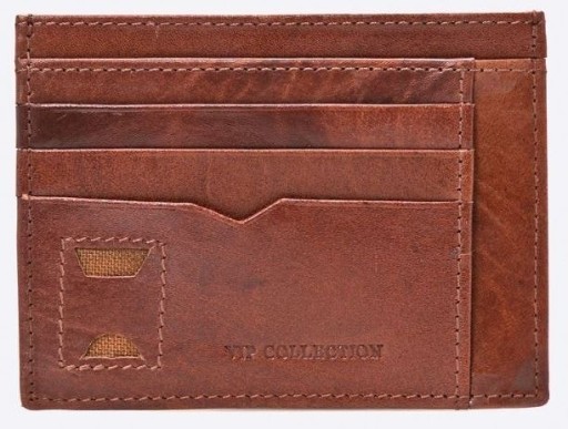 Zdjęcie oferty: Mini portfel brązowy skóra naturalna nowy RFID