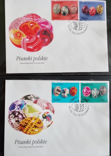 Zdjęcie oferty: FDC 3378-3381  1995 Pisanki polskie