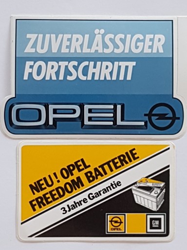 Zdjęcie oferty: OPEL dwie stare naklejki z lat 80-tych XX wieku