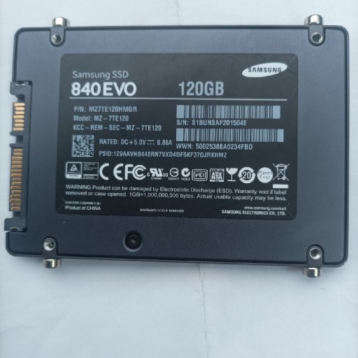 Zdjęcie oferty: Dysk SSD 120GB Samsung 