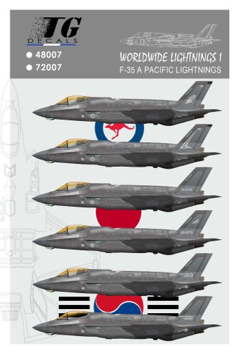 Zdjęcie oferty: F-35A Pacific Lightnings TG Decals 1/72 