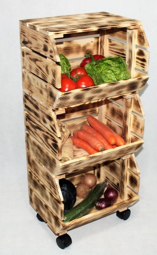 Zdjęcie oferty: Regał drewniany, opalany na owoce i warzywa