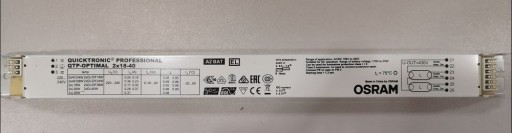 Zdjęcie oferty: Statecznik Osram 2x-18-40 T8 2x18 2x36 Quicktronic