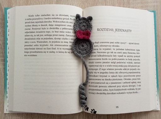 Zdjęcie oferty: Zakładka szydełkowa do książki kot rękodzieło