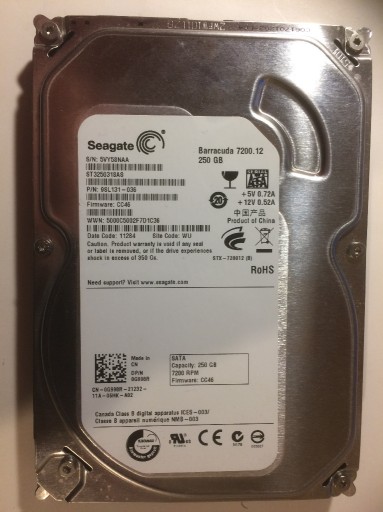 Zdjęcie oferty: Dysk SATA Seagate ST3250318AS 250GB 3,5''