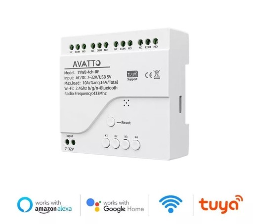 Zdjęcie oferty: 4-kanałowy wielofunkcyjny moduł Wi-Fi Tuya Smart