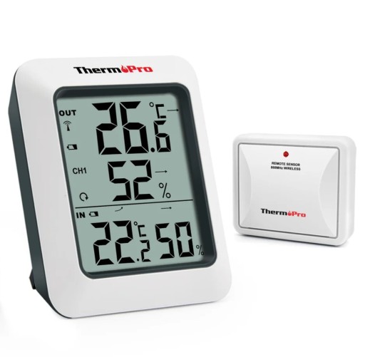 Zdjęcie oferty: Stacja pogody termometr zewnętrzny i wewnętrzny bezprzewodowy ThermoPro 