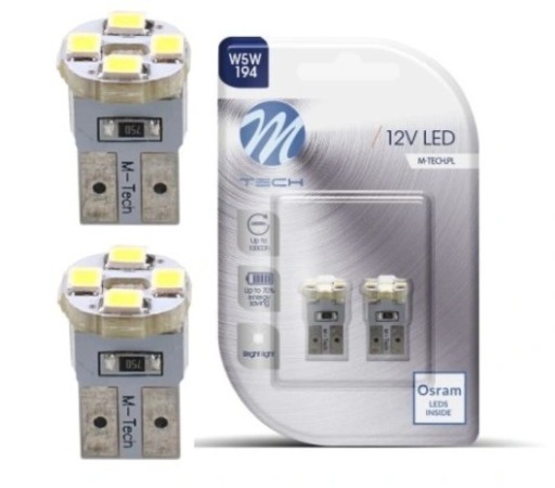 Zdjęcie oferty: 2x Żarówka W5W T10 M-TECH OSRAM LED biała /LB069w