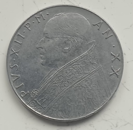 Zdjęcie oferty: Watykan - PIUS XII - 100 lirów - 1958r.