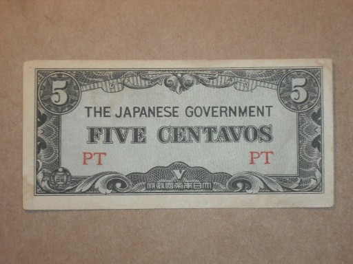 Zdjęcie oferty: 5 centavos 1942- okupacja japońska na Filipinach