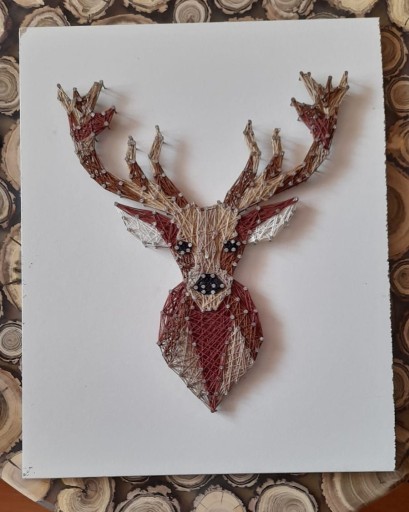 Zdjęcie oferty: Obraz string art " jeleń" 