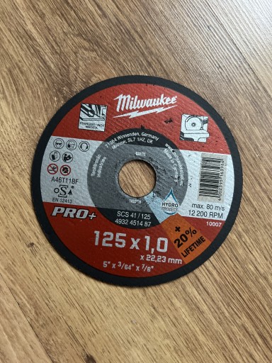 Zdjęcie oferty: Tarcze do cięcia Milwaukee 125x1,0 komplet 5 szt