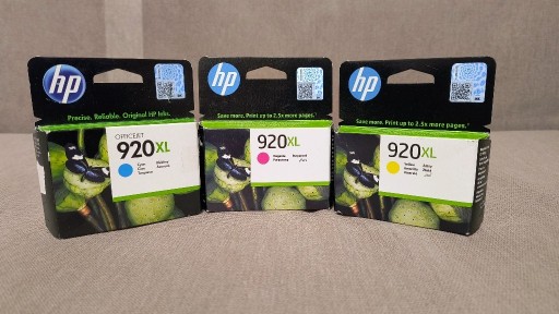 Zdjęcie oferty: Zestaw tuszy kolorowych HP 920 XL oryginalnych