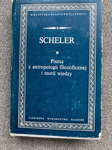 Zdjęcie oferty: Scheler - Pisma z antropologii filozoficznej i 