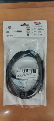 Zdjęcie oferty: Kabel C na HDMI 3.1 4k HDTV 30 Hz