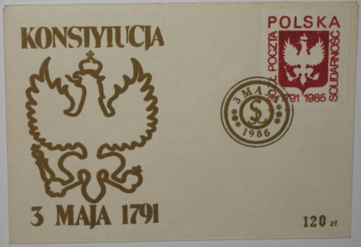 Zdjęcie oferty: Solidarność 1985 1986 Konstytucja 3 Maja 1791