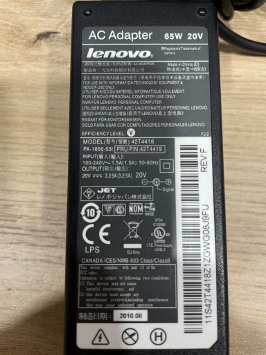 Zdjęcie oferty: Lenovo AC adapter