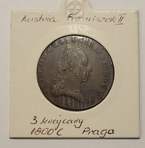 Zdjęcie oferty: Austria, Franciszek II, 3 krajcary 1800, Praga