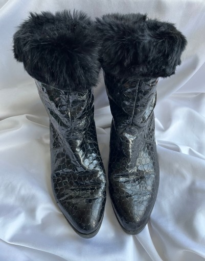 Zdjęcie oferty: Skórzane zimowe buty ludowe botki vintage ara 6 39