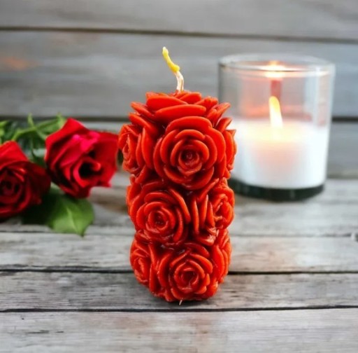 Zdjęcie oferty: Naturalna świeca 100% wosk pszczeli zapachowa róża