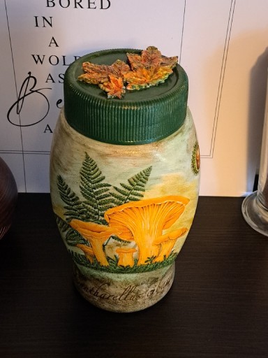 Zdjęcie oferty: Słoik na suszone grzyby handmade Decoupage 