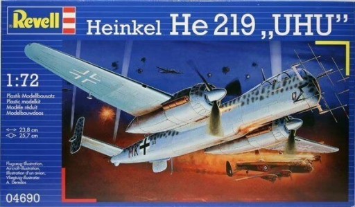 Zdjęcie oferty: Revell Heinkel He219 Uhu skala 1:72 model samolotu