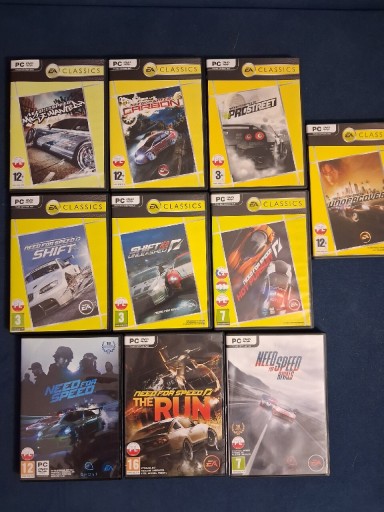 Zdjęcie oferty: Kolekcja gier Need For Speed PC 10 sztuk