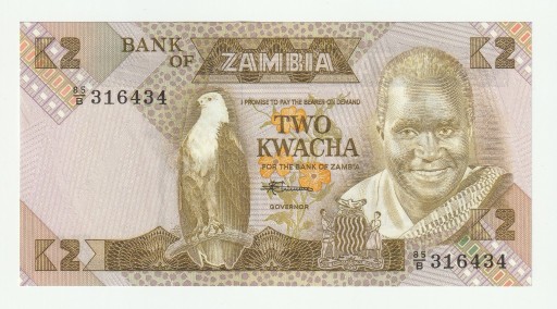 Zdjęcie oferty: Zambia - 2 Kwacha (1988) UNC