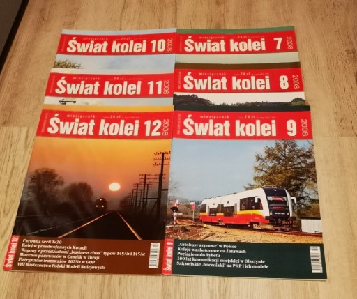 Zdjęcie oferty: Świat kolei - numery 7 do 12 z 2008 r. 