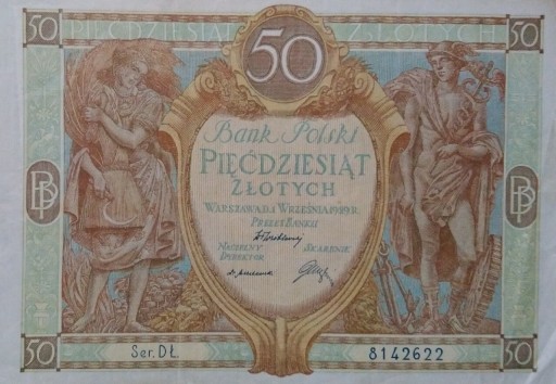 Zdjęcie oferty: Stary banknot Polska 50 zł 1929 rok Rzeczpospolita