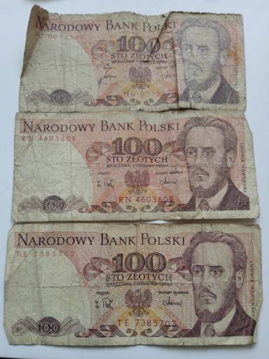 Zdjęcie oferty: 100 zł Waryński 1986 i 1988