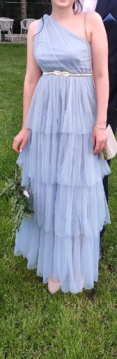 Zdjęcie oferty: Sukienka na jedno ramię niebieska wesele 