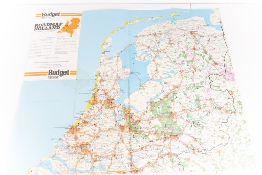 Zdjęcie oferty: Roadmap Holland Rent a car mapa vintage Holandia