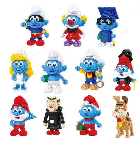 Zdjęcie oferty: Klocki Smerfy Papa Smerf Gargamel Ważniak Smurfs