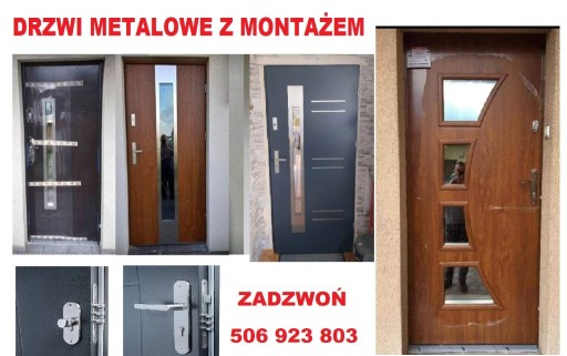 Zdjęcie oferty: Drzwi zewnętrzne metalowe do domu jednorodzinnego 