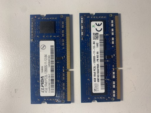 Zdjęcie oferty: Pamięć Kości RAM 4gb 1rx8 pc3l 12800s 11 13 b4