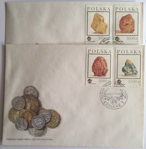 Zdjęcie oferty: FDC 1993 - Fi 3278-3281 Szlak bursztynowy