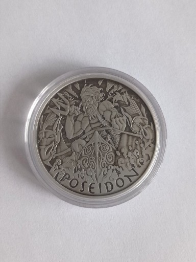 Zdjęcie oferty: Srerbna moneta Poseidon oksyda antique perth mint