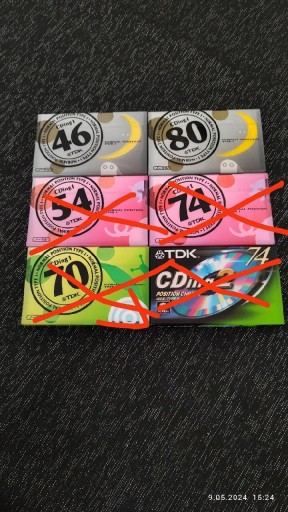 Zdjęcie oferty: 2 x TDK CDing1 46, 80. Folia. NOS. Japan. Idealne.