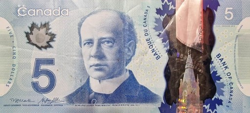 Zdjęcie oferty: CANADA 5 Dollars banknot obiegowy