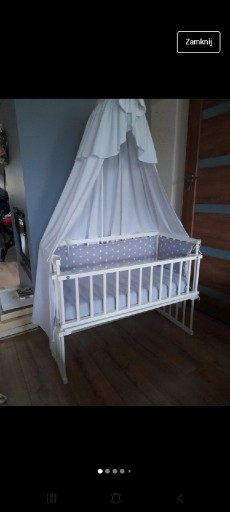 Zdjęcie oferty: Drewniane łóżeczko dla niemowlaka dostawne 45x94cm
