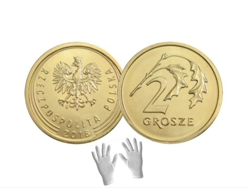 Zdjęcie oferty: 2 gr grosze 2018 mennicze z woreczka + GRATISY