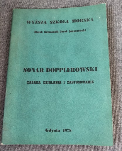 Zdjęcie oferty: Sonar Dopplerowski Zasada Działania i Zastosowanie