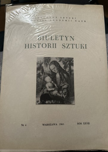 Zdjęcie oferty: Biuletyn Historii Sztuki, nr 4, rok XXVII