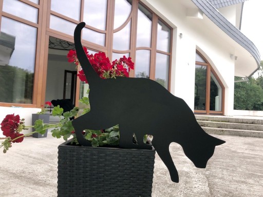 Zdjęcie oferty: Ozdoba ogrodowa metalowy kot ogród figurka metalow