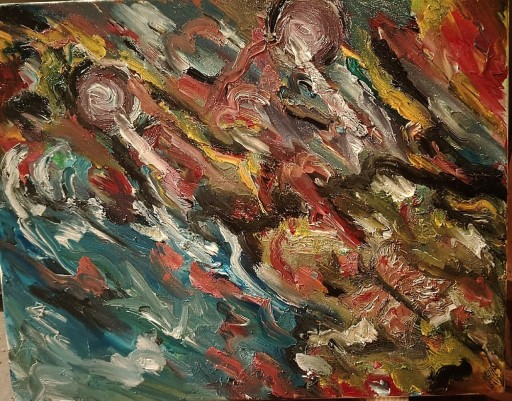 Zdjęcie oferty: Obraz olejny na płótnie 40 50 abstrakcja 