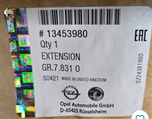 Zdjęcie oferty: Nakładka zderzaka tylnego Opel Astra K 13453980